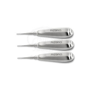 Juego de Elevadores Dentales Caninos de Acero Inoxidable con Estuche de Cremallera, Puntas de 2mm, 3mm, 4mm, 6 Pulgadas, Instrumento Quirúrgico Reutilizable para Odontología de Animales Pequeños - Product Image 1