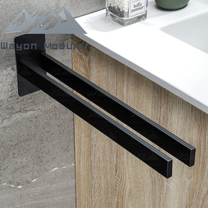 Wayon Rak Handuk Putar Dinding Stainless Steel 2 Lengan, Rak Hemat Ruang Kamar Mandi - Product Image 6
