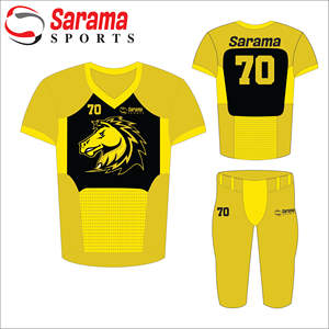 Conception de maillot de football américain sublimé vente en gros de maillot de football américain avec la dernière conception sur l'impression personnalisée, - Product Image 2