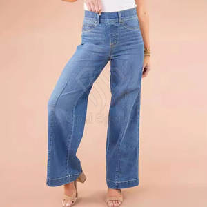Jeans larges à poches multiples pour femmes Vêtements d'extérieur Jeans larges légers pour femmes Vente en ligne - Product Image 2
