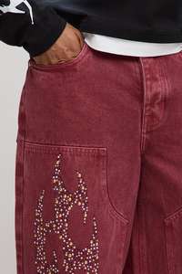 กางเกงยีนส์ทรงหลวมสำหรับผู้ชายผ้าฝ้าย100% สไตล์วินเทจสำหรับฤดูใบไม้ผลิฤดูใบไม้ร่วง - Product Image 6