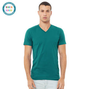 Camiseta de algodón pima con cuello en V para hombre transpirable - Product Image 4