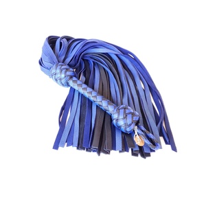 JEXMOO Fouets en cuir faits main personnalisés, bleu noir, nouvelle arrivée, équipement de bondage pour adultes, fouets de qualité internationale, sac - Product Image 6