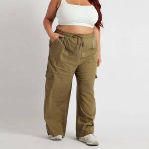 ผู้หญิงกางเกงคาร์โก้ผ้าซาตินปรับแต่งการออกแบบโลโก้ของคุณผู้ผลิตที่ดีที่สุดระบายอากาศราคาต่ํากางเกงกางเกงคาร์โก้สําหรับเด็กผู้หญิง - Product Image 2