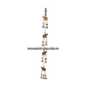 Campana de Viento Decorativa de Latón con Forma de Elefante, Hecha a Mano y Personalizada, con Cuentas de Chakra, Perfecta para Navidad y Diwali - Product Image 5
