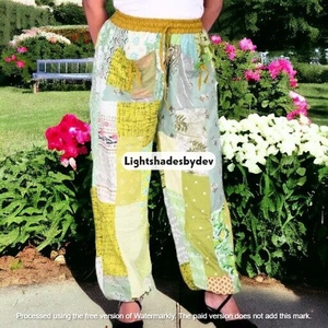 กางเกงฮาเร็มเย็บปะติดปะต่อกันพร้อมกระเป๋าทุกฤดูกาลขายส่งสตรีและบุรุษกางเกงฤดูร้อนกางเกงเทศกาลเสื้อผ้าสุภาพสตรี - Product Image 4