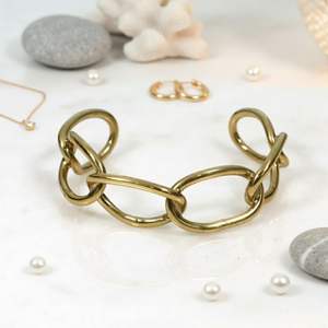 Brazalete Abierto de Latón Plateado de Alta Calidad para Mujer, Elegante y de Diseño, con Joyería Personalizada, al Precio Más Bajo - Product Image 5