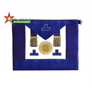 High Quality ODM Leather Grand Master Undress <b>Apron</b> Unique <b>Novelty</b> Masonic Regalia for Christmas Gift Giving - Product Image 1