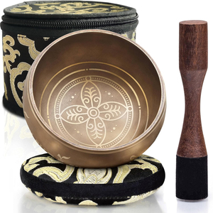 Bol chantant tibétain fabriqué à la main Mantra religieux fabriqué à partir de métal Excellent bol de yoga Instrument de prière spirituelle en bronze massif - Product Image 6