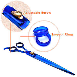 Tijeras de adelgazamiento para mascotas Tijeras de aseo para mascotas de acero inoxidable Tijeras de corte de pelo con logotipo personalizado - Product Image 3