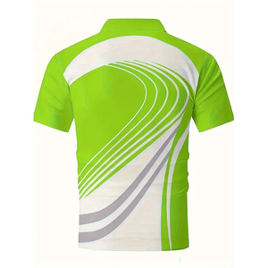 Prix d'usine pas cher hommes décontracté pour POLO maillot à séchage rapide pour le sport polyester/coton imprimé motif sublimation pour Polo - Product Image 4