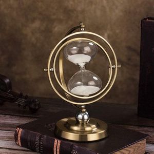 Handmade metal glass sand <b>timer</b> with fine craftsmanship ideal for luxury home or corporate office decoration - Product Image 5
