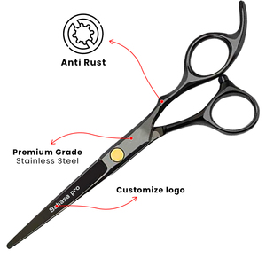 Tijeras de Peluquería de Marca Privada con Logotipo Personalizado, Tijeras de Acero Inoxidable, Tijeras de Afeitar, Fabricante de Tijeras de Peluquería al por Mayor - Product Image 3