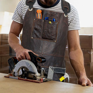 Welding <b>Apron</b> Split <b>Leather</b> Fireproof Protective Industrial <b>Apron</b> <b>Leather</b> Welding Workwear Heat Resistant Safety <b>Apron</b> - Product Image 4