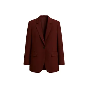 Blazers Extra Grandes para Mujer con Bordado y Decoración de un Solo Botón, 100% Algodón, Prenda Larga - Product Image 5