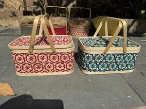 Boîte cadeau en bambou artisanale avec motifs uniques - Panier en bambou traditionnel avec poignée - Tailles personnalisables et couleurs élégantes. - Product Image 6