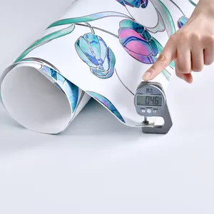 Nouveau film décoratif de fenêtre de flore d'orchidée bleue de bloc UV statique