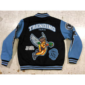 Chaqueta Varsity Larga de Lana para Mujer de Alta Calidad con Logotipo Personalizado, Ropa Deportiva de Béisbol al por Mayor - Product Image 4