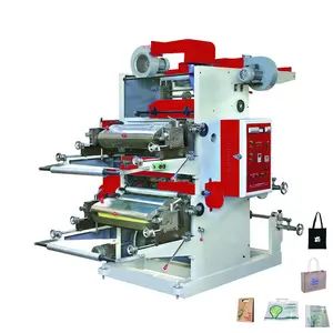 High Speed Flexographic Printing Machine Inline 2 Color Flexo Printer and Double Sided Flexographic Printing Machine
