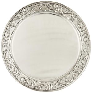 Plaque de présentation en aluminium avec design élégant en relief en argent, parfaite pour le service de repas d'hôtel de mariage et la décoration intérieure élégante - Product Image 6