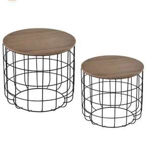 Table d'appoint ronde en fil de fer noir moderne de luxe Mobilier de salon au design traditionnel pour la maison et l'hôtel Tables basses - Product Image 1