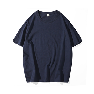 OEM personalizado Unisex 100% algodón cuello redondo liso camiseta hombres Casual manga corta Tops varios colores ajuste suelto de gran tamaño - Product Image 3