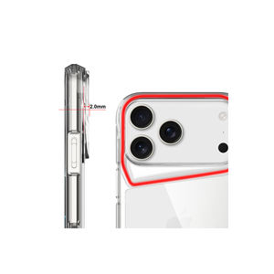 Funda de Silicona Transparente Delgada y Resistente a Impactos Zore T-Max para iPhone 17 Pro, 14 Plus y 13 Pro Max con Logotipo - Product Image 4