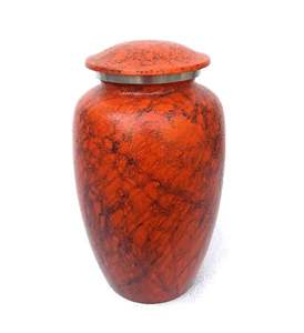 Urna de metal de aluminio de estilo moderno marrón Urna de cremación de latón para director funerario para cenizas - Product Image 1