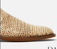Chaussures en raphia marocain naturel personnalisé Boho fait à la main pour homme mode petits talons cadeau noir pour elle