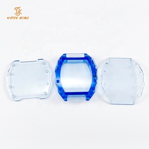 Boîtier de montre en verre cristal K9 bleu transparent, étanche, forme tonneau, pièces de montre mécanique personnalisées en usine pour la fabrication de montres de marque DIY - Product Image 1