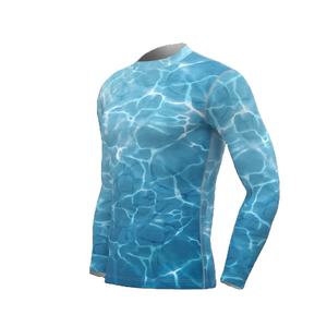Rashguard à manches longues personnalisé OEM pour hommes, vêtements de BJJ, impression sérigraphique, logo couleur personnalisé, UPF50+, respirant, séchage rapide - Product Image 2