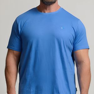 OEM/ODM hombres Casual 0-Cuello camiseta industria tendencia 100% algodón Pacas De Ropa personalizado azul Core tejido camiseta Homme Bangladesh - Product Image 1