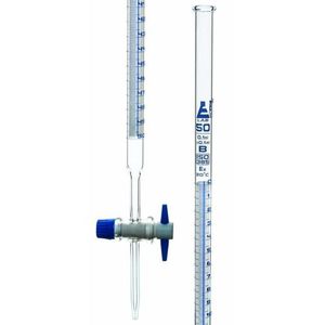 บิวเรตแก้วคลาสบีพร้อมก๊อกปิด-เปิด PTFE ยี่ห้อ Schellbach ความจุ 50 มล. ทำจากแก้วบอโรซิลิเกต - Product Image 1