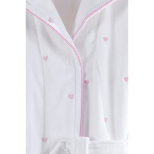 Albornoz Infantil con Capucha y Estampado de Corazones de la Serie Varol Love, 100% Algodón - Product Image 4