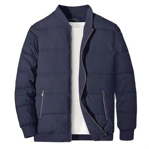 High Quality Men's Puffer Jacket Quilted <b>Lined</b> Bomber Jacket Full Zip Casual <b>Coat</b> Poly Jacket Thick Windbreaker Outwear Winter - Product Image 4