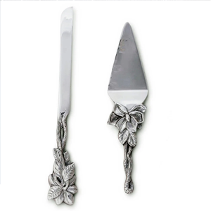 ชุดเค้กเงินโอ๊คด้ามไม้โอ๊คชุดเค้กแต่งงานแกะสลักสำหรับงานเลี้ยงวันเกิดและอีเวนต์ขายส่งจากอินเดีย - Product Image 2