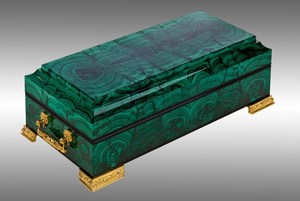 Mesa de piedras preciosas semipreciosas de malaquita, cajón Rectangular de mármol de lujo para decoración del hogar, caja de uso de pared de salón, esculturas - Product Image 3