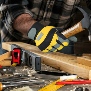 Gants de sécurité de mécanicien en nitrile antistatiques et respirants faits à la main pour hommes avec protection des bras couleur unie - Product Image 3