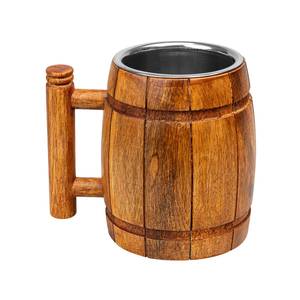 Handmade Wooden Barrel <b>Beer</b> Mug - Product Image 6