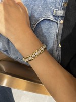 Bracelet tennis unisexe plaqué or avec diamants ovales cultivés en laboratoire certifiés IGI, couleur D, 10g, pour mariage