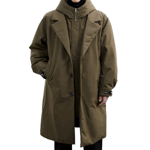Look chic vêtements de bureau et d'extérieur hommes Long manteau automne et hiver saison couleur personnalisée OEM conception hommes pardessus vêtements élégants - Product Image 4