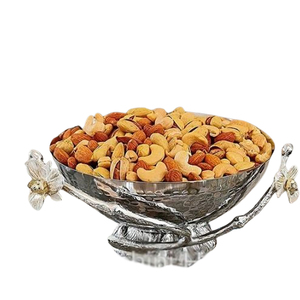 Texture martelée argent plaqué ustensiles de cuisine Table à manger bol en aluminium métal céramique bols japonais bords cassés - Product Image 6