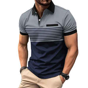 Nouvelle Collection Été : Chemises Décontractées de Luxe pour Hommes, Couleur Unie, Col Revers, Tissu Dobby, Broderie de Poche - Product Image 2