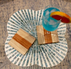 Wholesale Custom Wooden Coaster Designed Square walnut coasters Different Look Table Decorative Wood Coasters for Tea and <b>Coffee</b> - Product Image 5