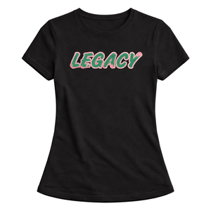 Black 08 Legacy <b>T</b>-<b>Shirt</b> Greek Sorority Apparel <b>Womens</b> Pink & Green Tee College Sisterhood Stylish Casual Greek Wear Soror Tee - Product Image 3