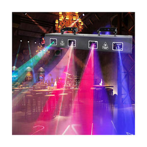 Cuatro cabezas RGB rectángulo completo LED luces de escenario KTV Night Club Disco muestra luces láser con emisión Azul Rojo verde amarillo - Product Image 1