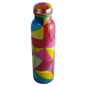 Botellas de cobre de diseño recién impreso, hechas a mano, lo mejor para beber, gimnasio interior y deportes al aire libre, diseño de botellas de agua baratas - Product Image 1