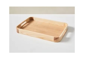 DISEÑOS ELEGANTES Bandeja de Servir de Madera Ecológica Moderna y de Lujo, Material de Madera Premium, Asas de Metal, Utensilios de Cocina para el Hogar, Gran Venta - Product Image 1