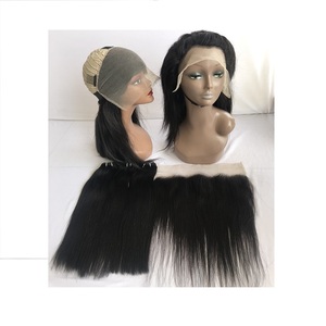 Vison cambodgien de qualité supérieure 18''Straight 13x4 Hd Lace Frontal Perruque Raw Indian Temple Virgin Indian Fournisseur Vente en gros d'exportation - Product Image 1