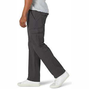 Pantalon cargo classique décontracté pour homme, fabriqué en tissu 100% coton durable, imperméable, respirant, avec un grand nombre de poches pour le travail - Product Image 2